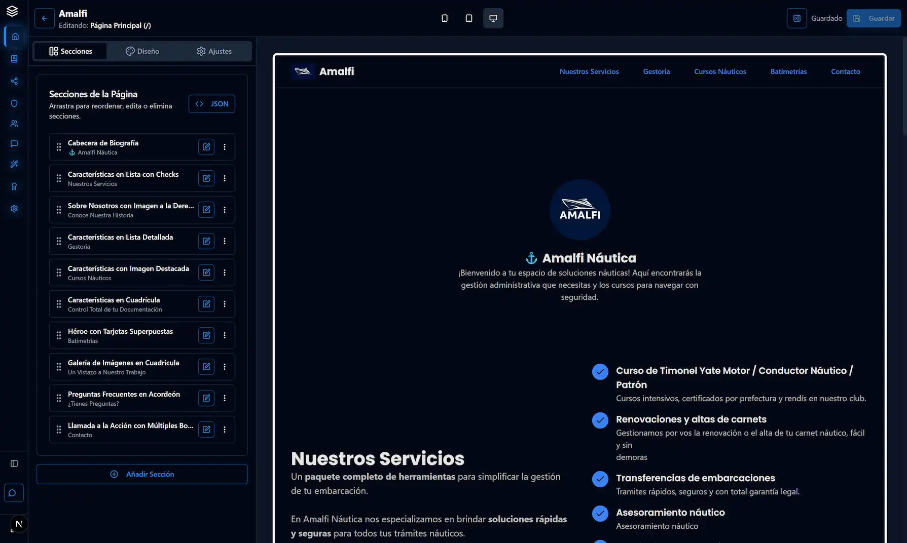 Editor visual